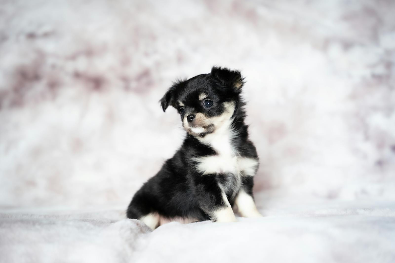 Chihuahua tricolor (negro, fuego y blanco)